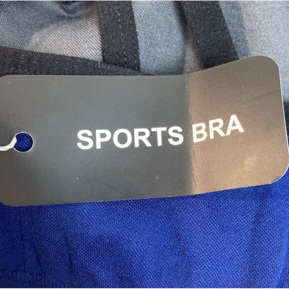 Vibe Sports Strappy Blue Sports Bra Womens Large Nylon/Spandex - Picture 5 of 7